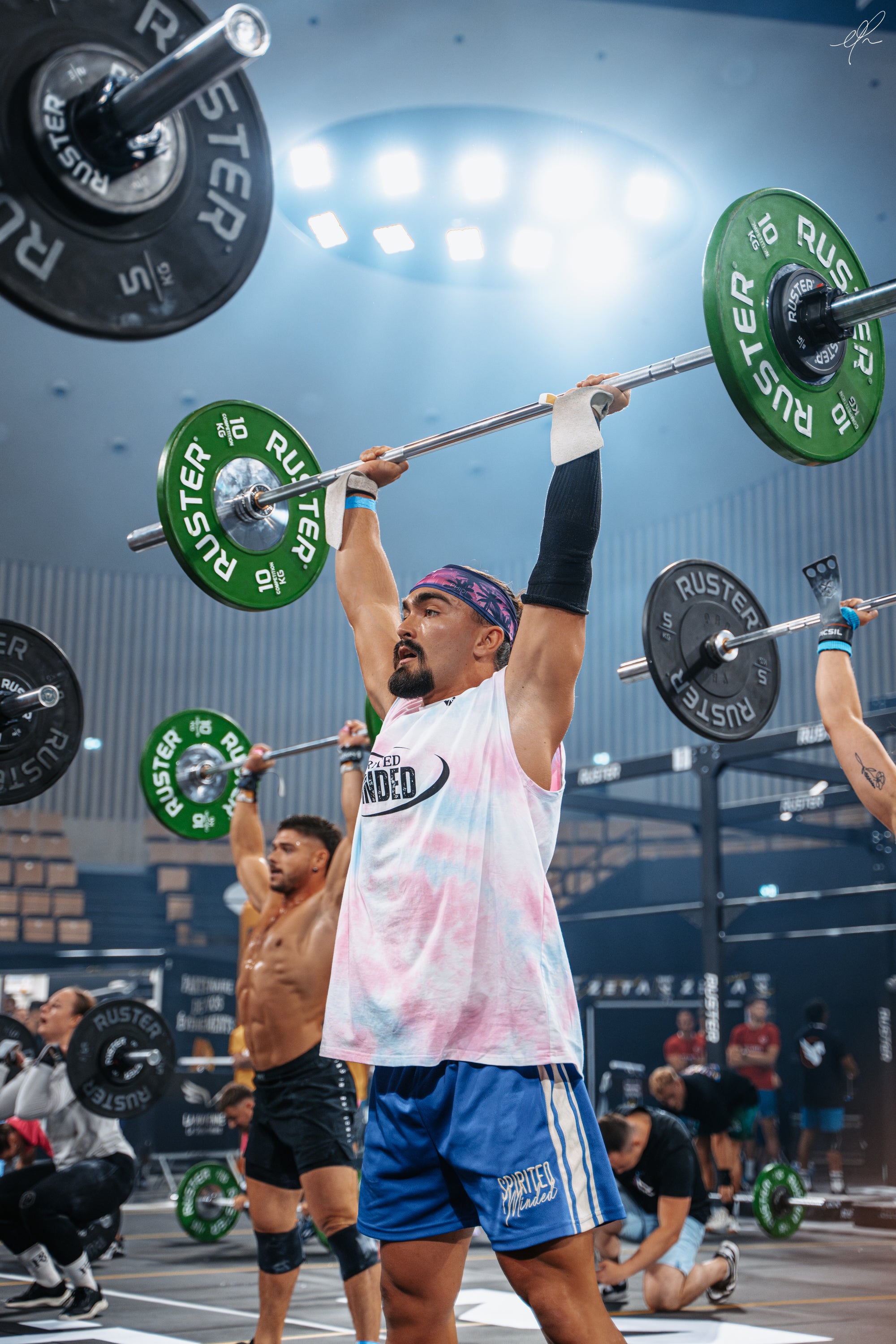 TANK OVERSIZE BANGERS - ROSE / BLEU