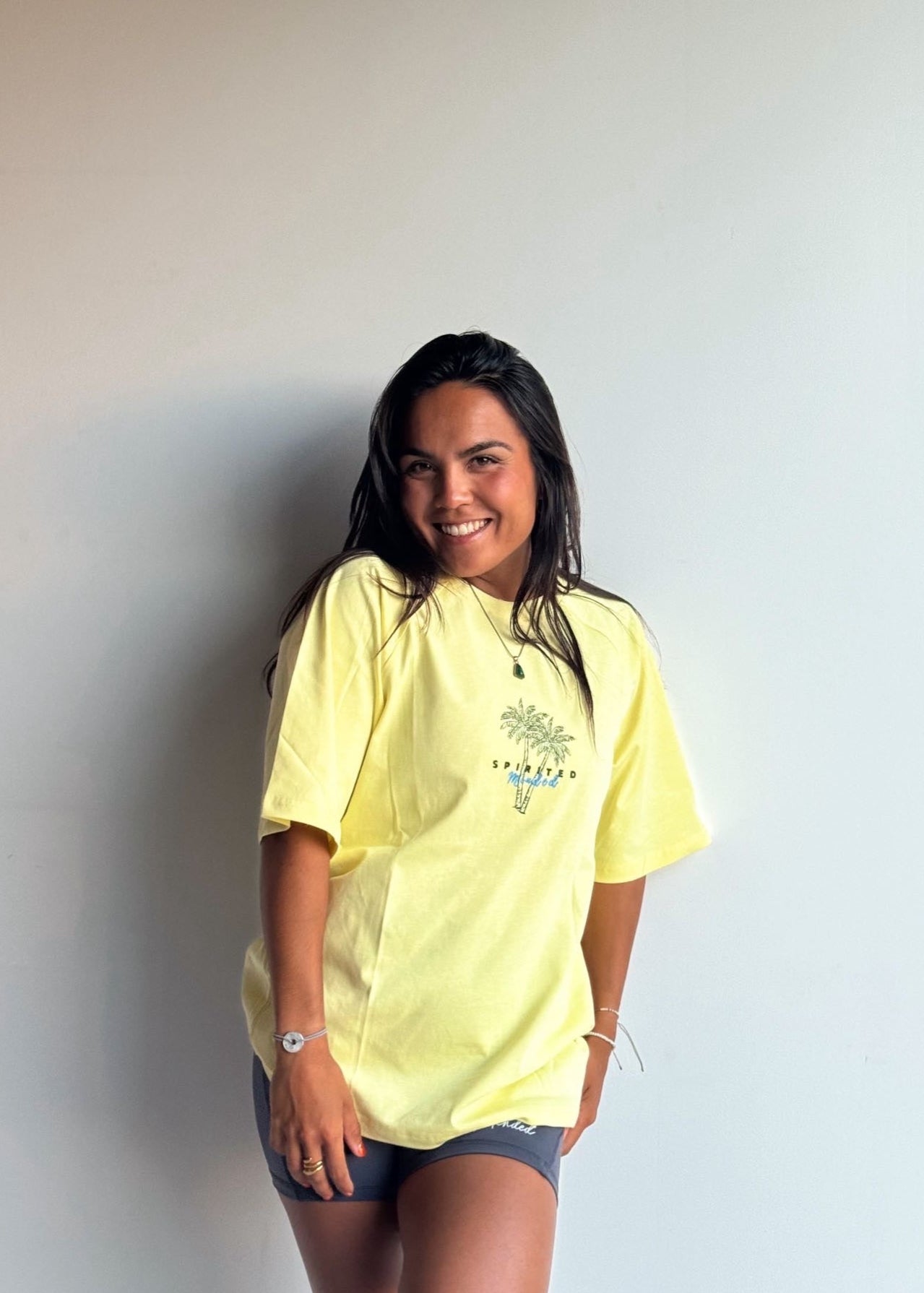 T-SHIRT BRODÉ OVERSIZE SOLSTICE FLOW - JAUNE