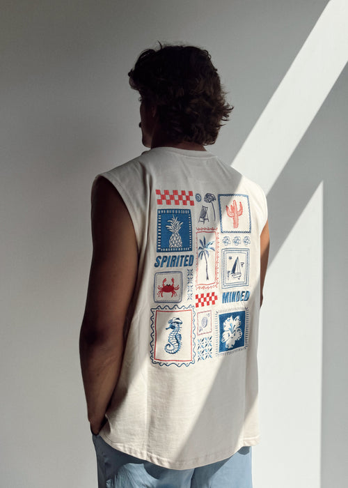 TANK OVERSIZE SOLSTICE FLOW - BEIGE