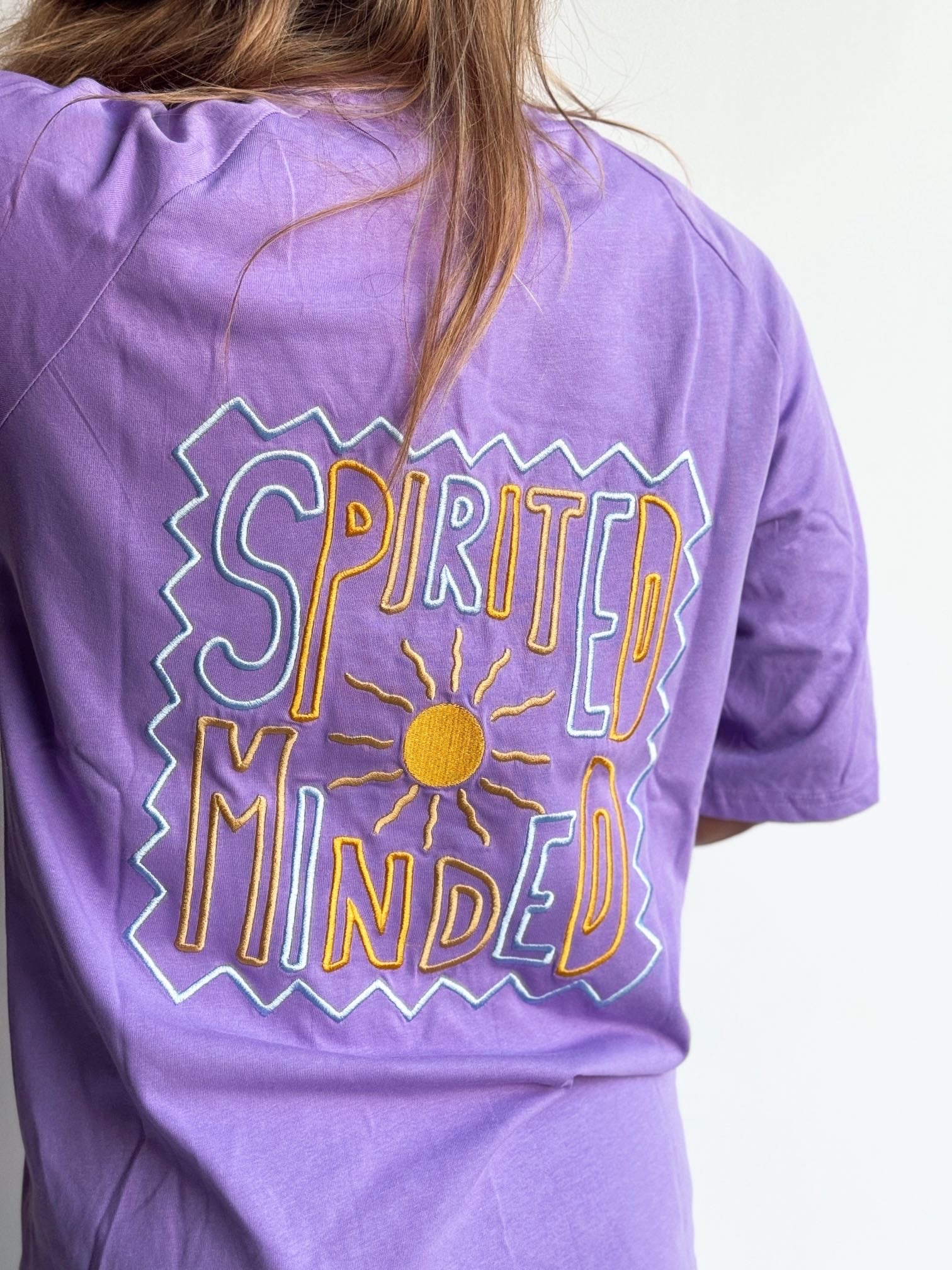 T-SHIRT BRODÉ OVERSIZE SOLSTICE FLOW - VIOLET