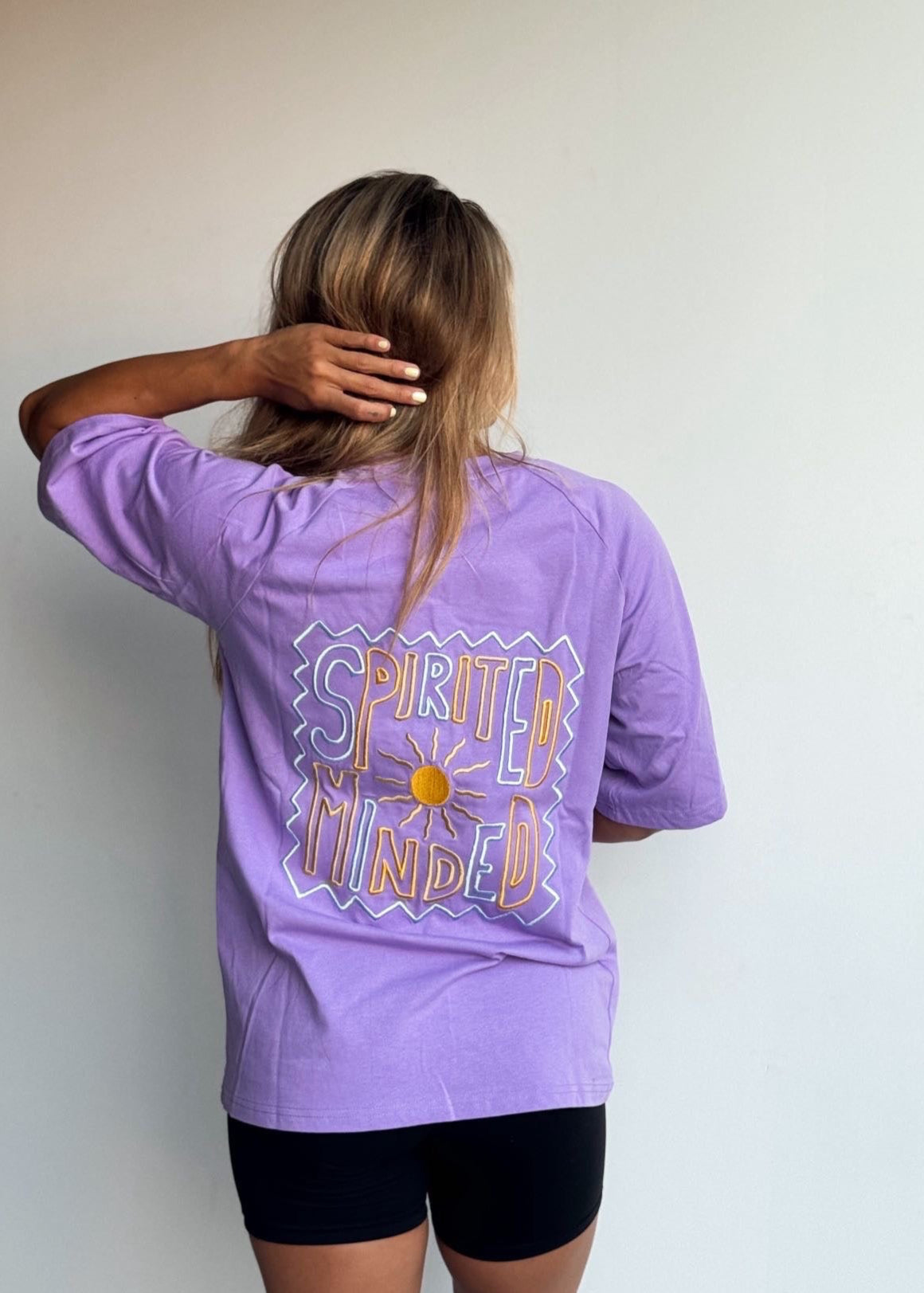 T-SHIRT BRODÉ OVERSIZE SOLSTICE FLOW - VIOLET