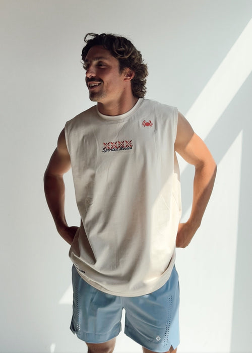 TANK OVERSIZE SOLSTICE FLOW - BEIGE