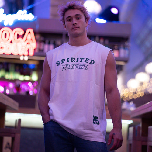 TANK VARSITY - BLANC