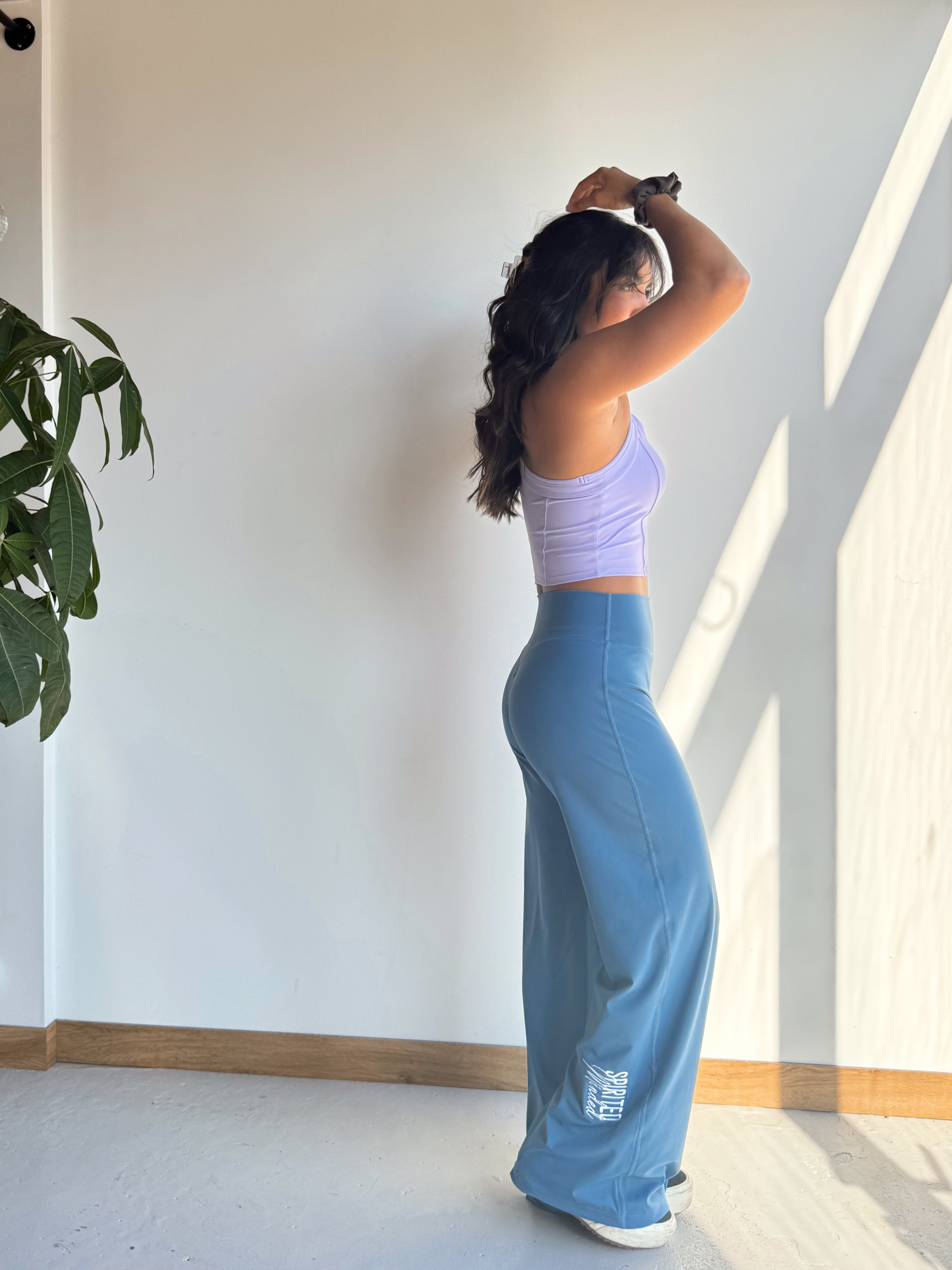 PANTALON COUPE DROITE - BLEU