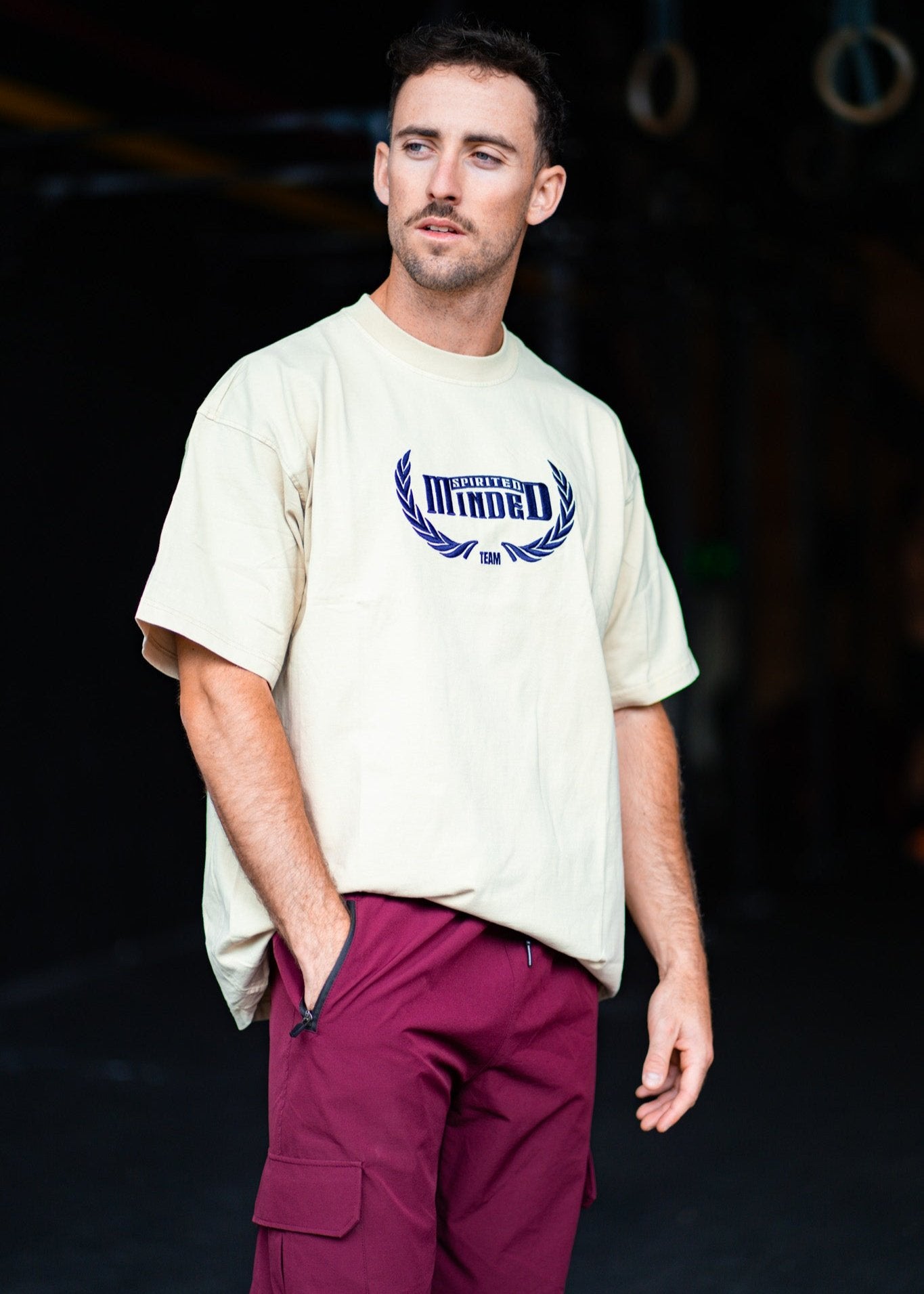 T-SHIRT UNISEXE OVERSIZE ALL FOR ONE - BEIGE