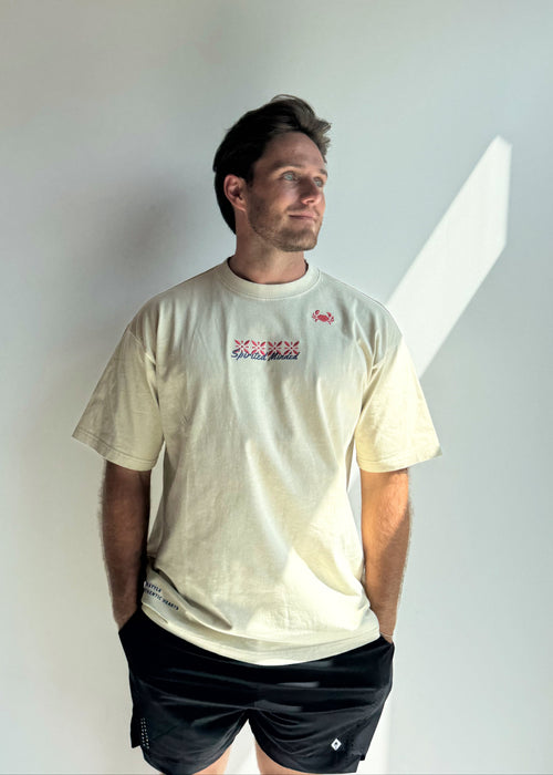 T-SHIRT BRODÉ OVERSIZE SOLSTICE - BEIGE