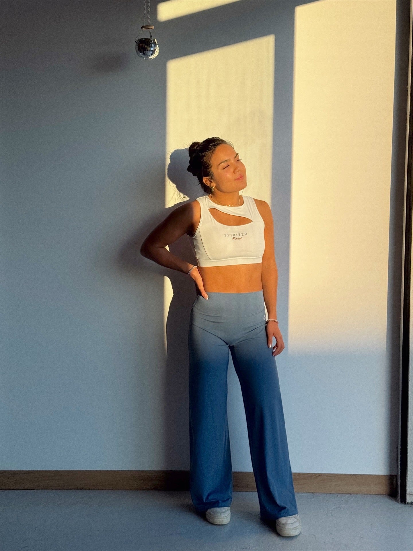 PANTALON COUPE DROITE - BLEU