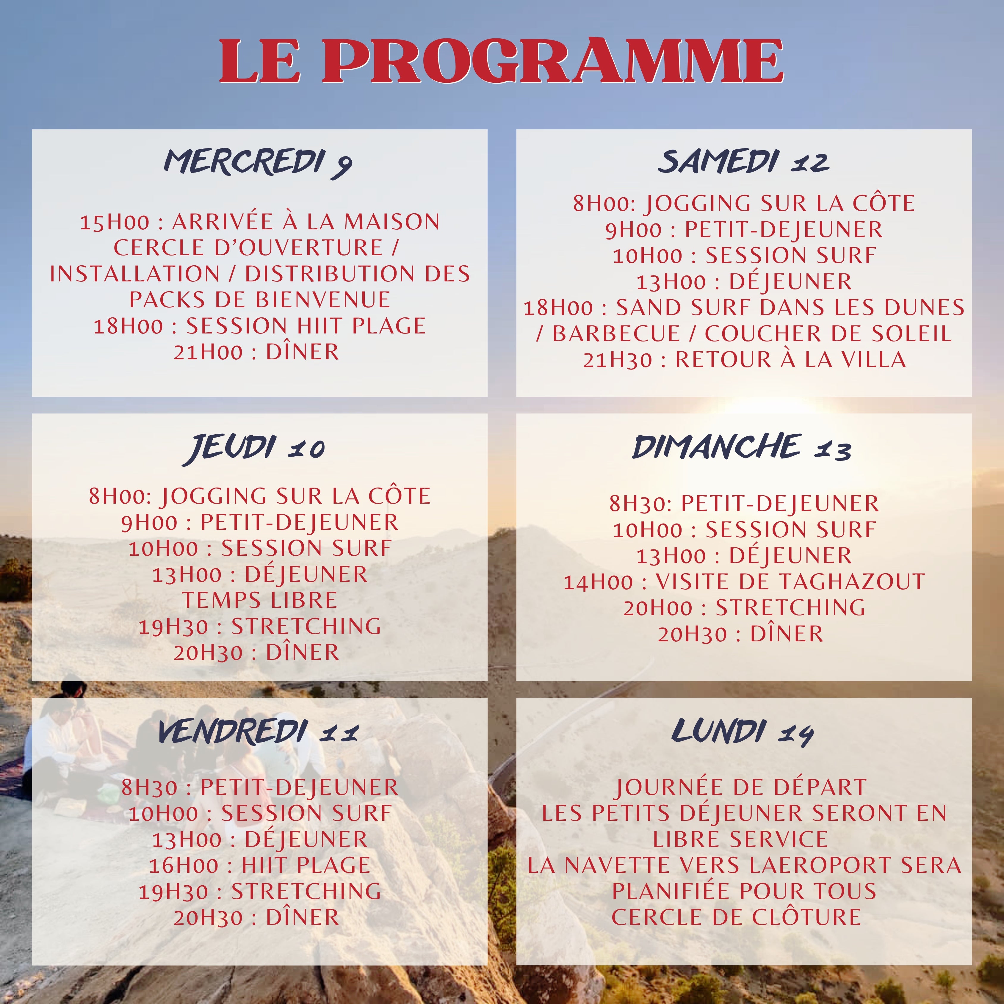 Séjour d'immersion Surf & Bien-être Maroc