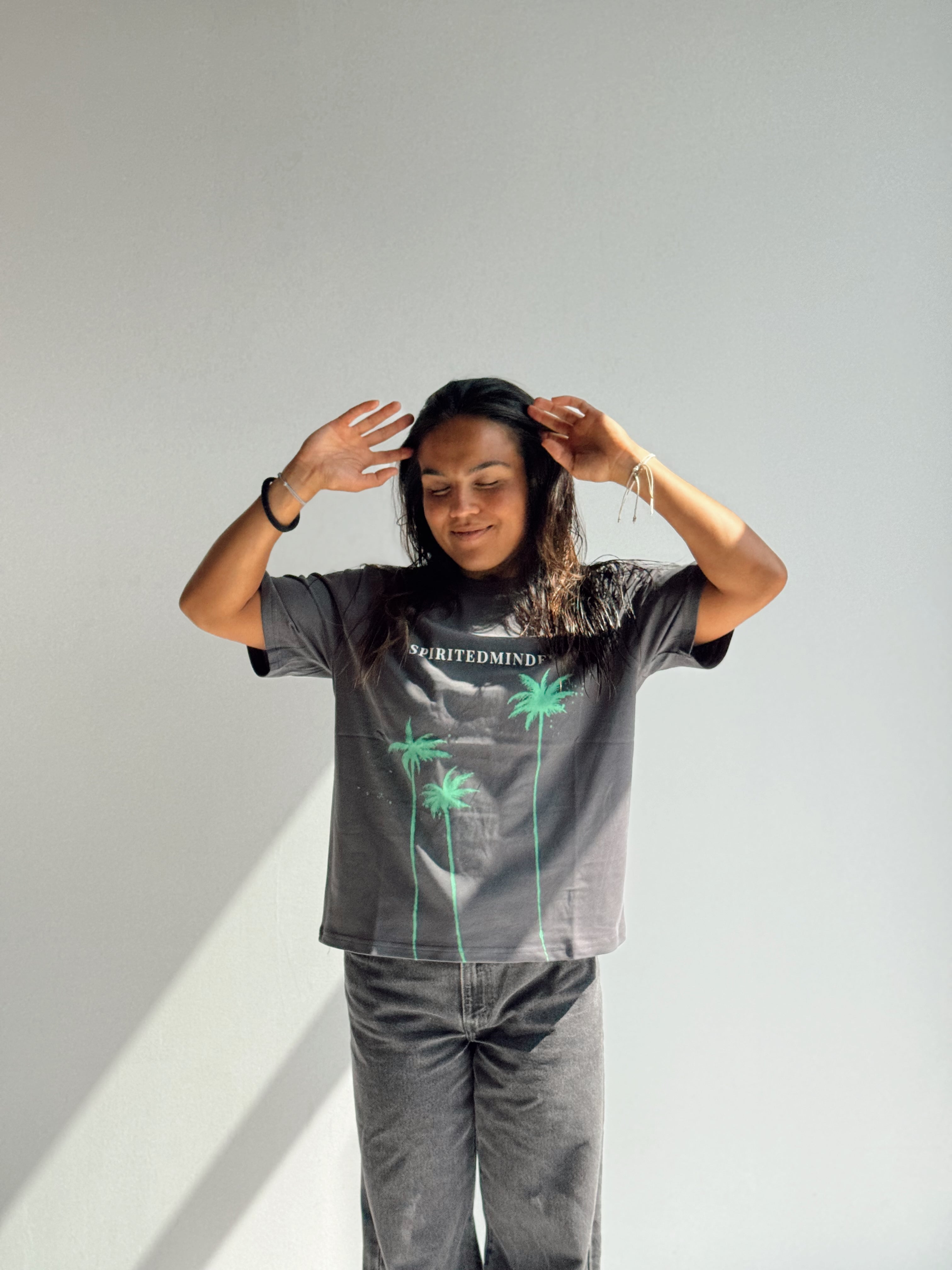 T-SHIRT BOXY "SLOW LIFE BY THE OCEAN" - UNISEXE