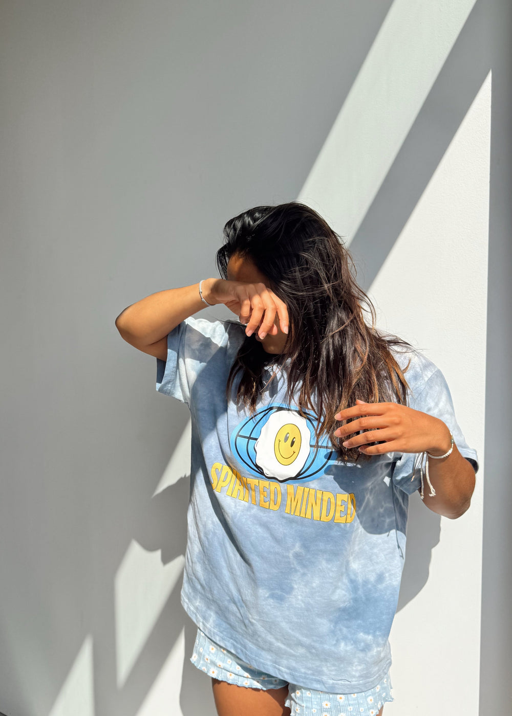 T-SHIRT OVERSIZE TIE AND DYE - BLEU