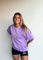 T-SHIRT BRODÉ OVERSIZE SOLSTICE FLOW - VIOLET