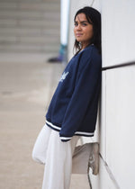 CREWNECK VARSITY OVERSIZE UNISEXE - BLEU