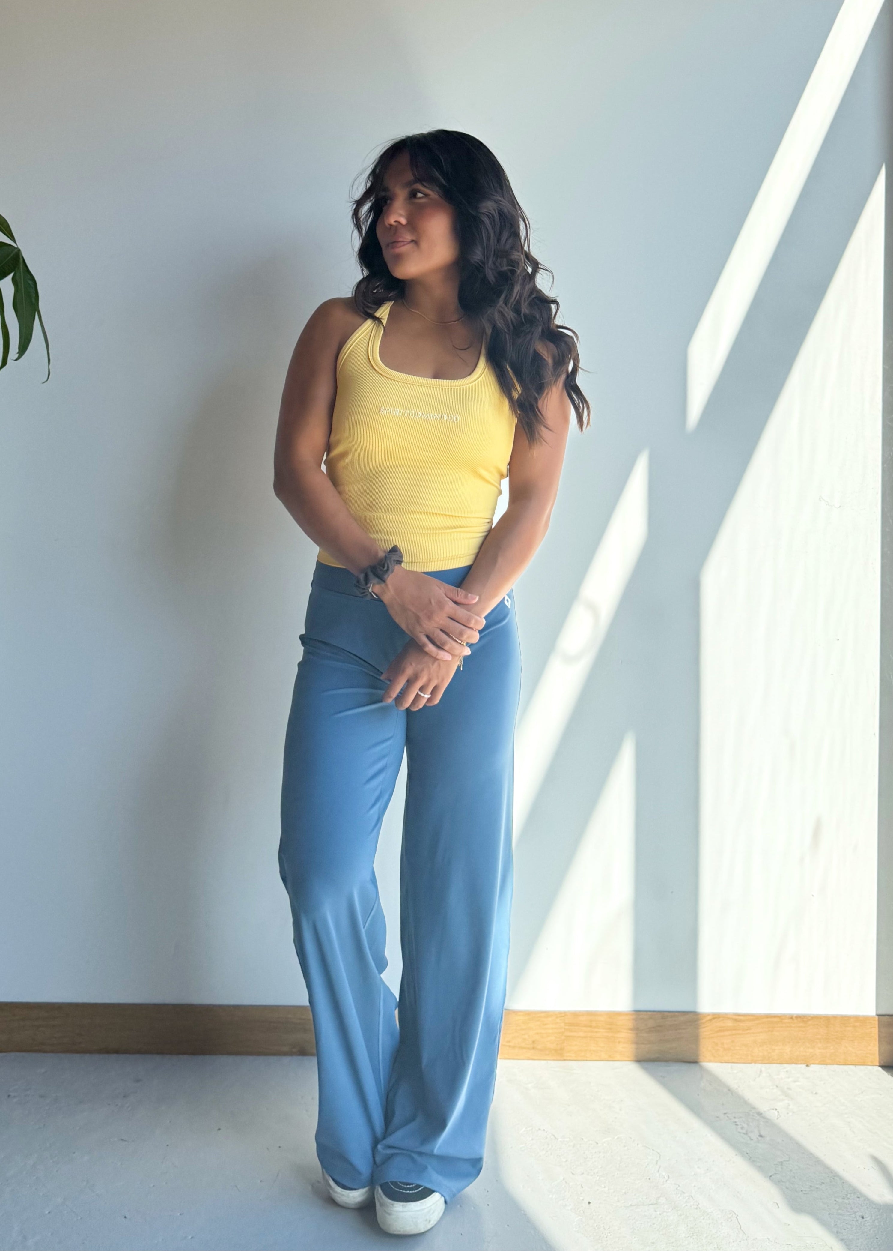 PANTALON COUPE DROITE - BLEU
