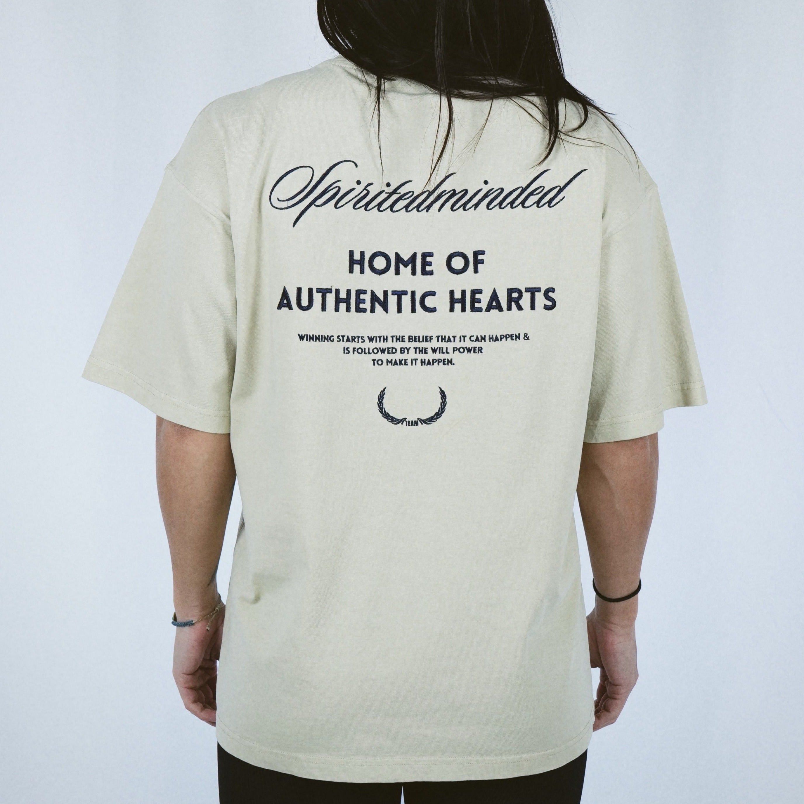 T-SHIRT UNISEXE OVERSIZE ALL FOR ONE - BEIGE