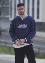CREWNECK VARSITY OVERSIZE UNISEXE - BLEU