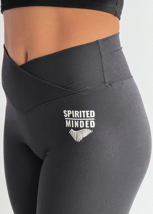 LEGGING FROSTED CROSSED - NOIR