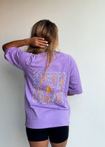 T-SHIRT BRODÉ OVERSIZE SOLSTICE FLOW - VIOLET