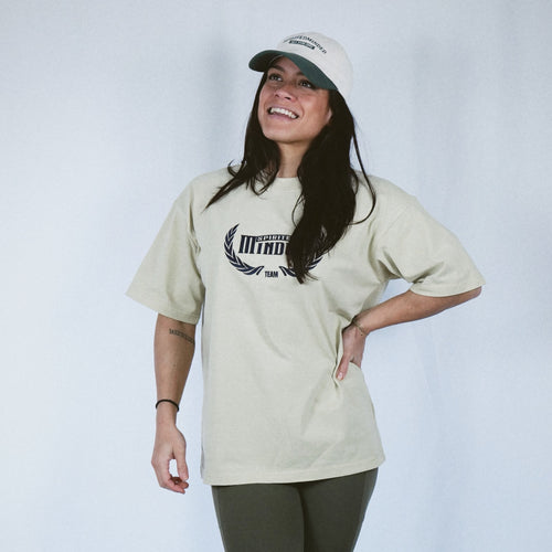 T-SHIRT UNISEXE OVERSIZE ALL FOR ONE - BEIGE