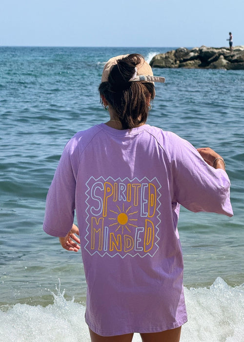 T-SHIRT BRODÉ OVERSIZE SOLSTICE FLOW - VIOLET