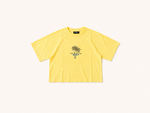 CROP TOP BRODÉ OVERSIZE SOLSTICE FLOW - JAUNE