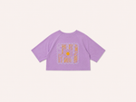 CROP TOP BRODÉ OVERSIZE SOLSTICE FLOW - VIOLET