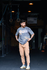 T-SHIRT OVERSIZE BANGERS UNISEXE - GRIS / ORANGE