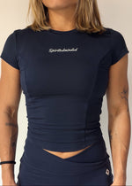 TOP MANCHES COURTES "ESSENTIEL" - BLEU NUIT