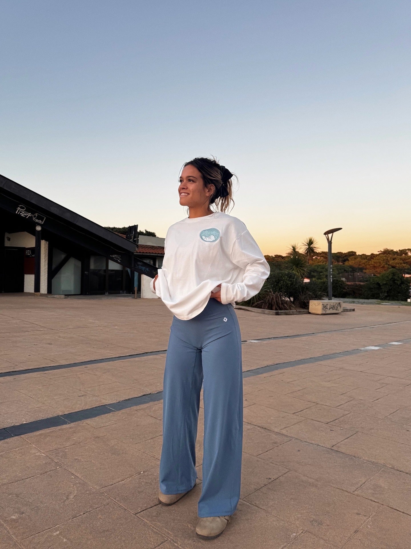 PANTALON COUPE DROITE - BLEU