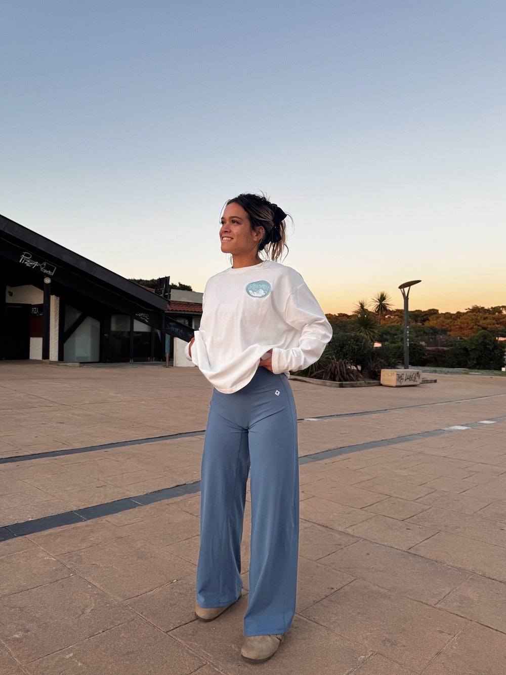 PANTALON COUPE DROITE - BLEU