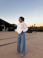 PANTALON COUPE DROITE - BLEU