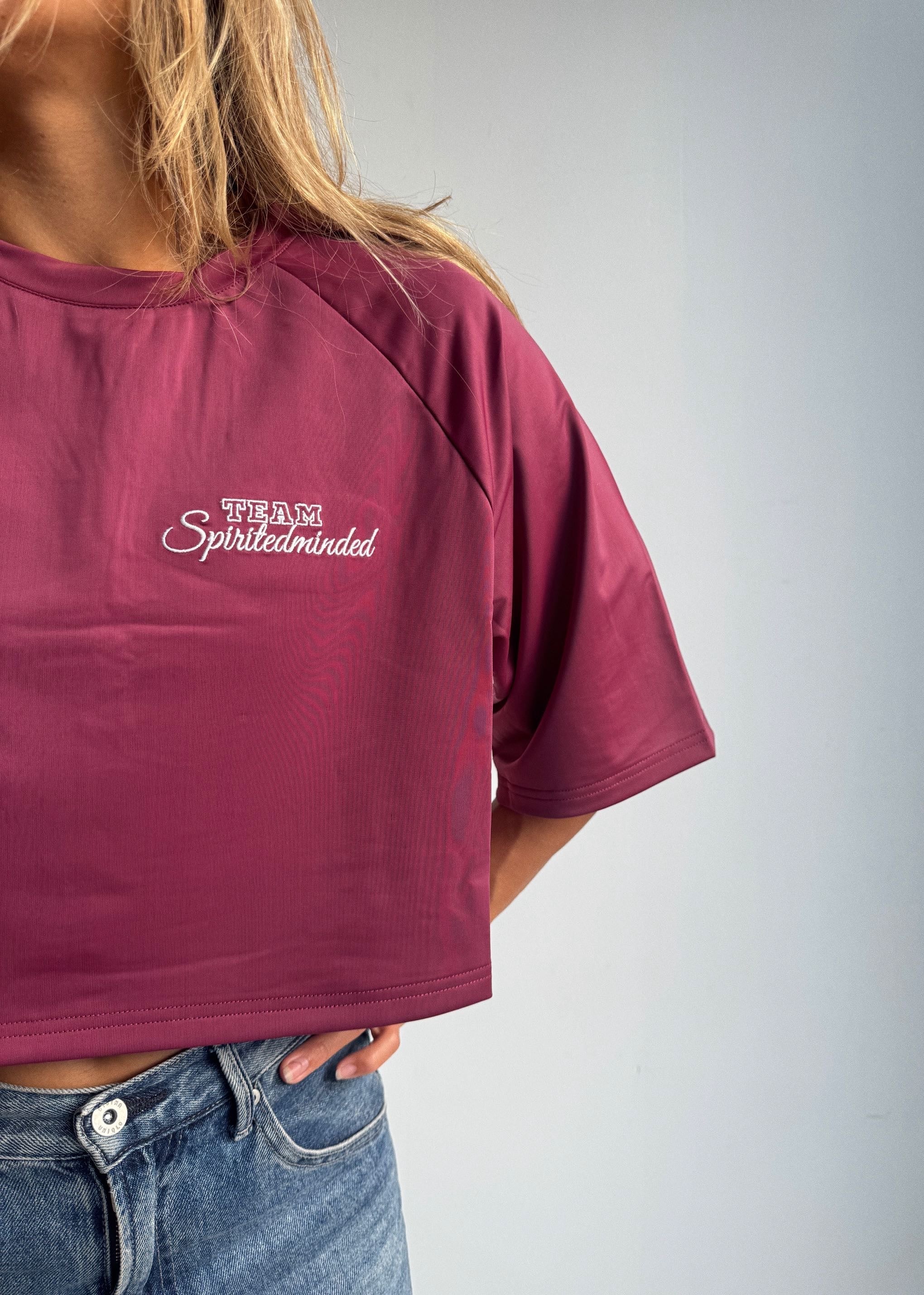 CROP TOP SOLSTICE FLOW - BORDEAUX