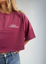 CROP TOP SOLSTICE FLOW - BORDEAUX