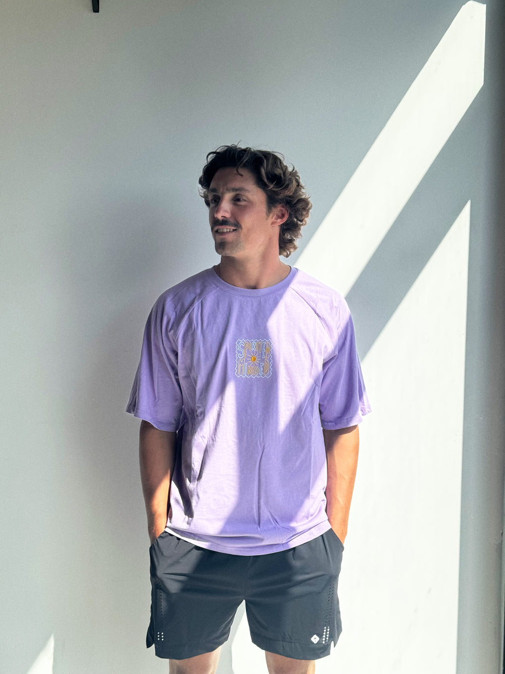 T-SHIRT BRODÉ OVERSIZE SOLSTICE FLOW - VIOLET