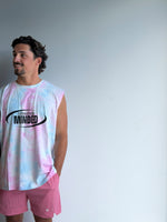TANK OVERSIZE BANGERS - ROSE / BLEU
