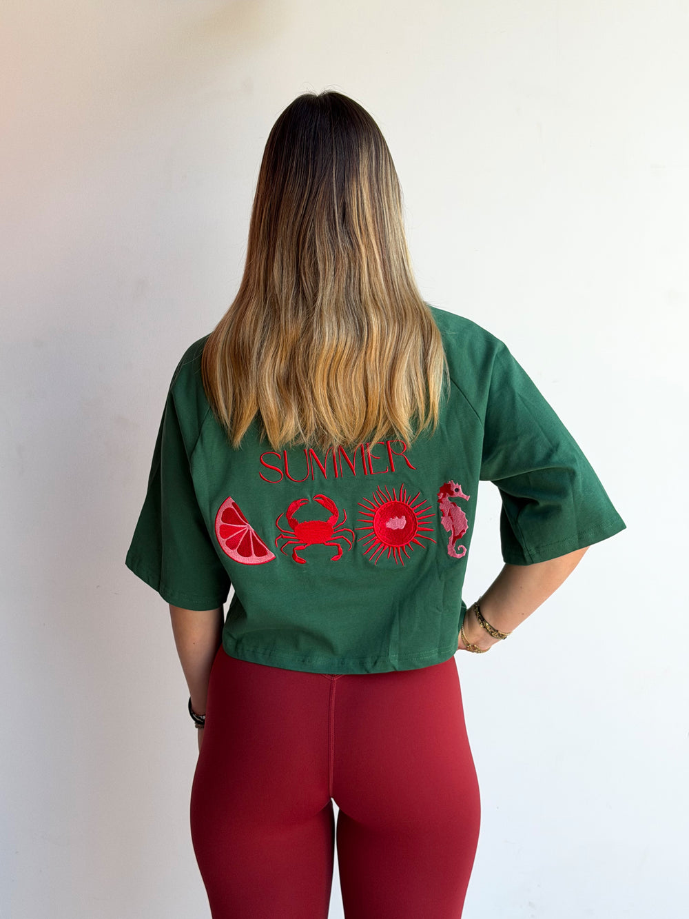 CROP TOP BRODÉ "SUMMER"