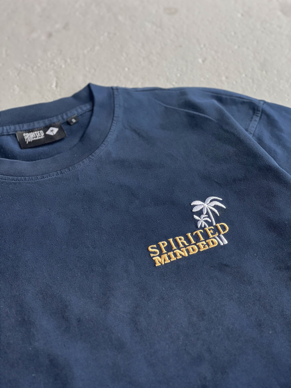 T-SHIRT BRODÉ OVERSIZE SOLSTICE FLOW - BLEU