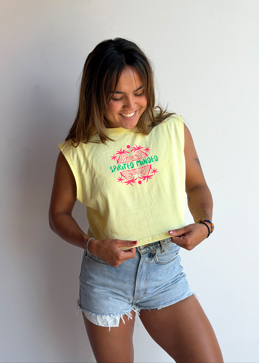 CROP TOP OVERSIZE "THE GOOD LIFE"