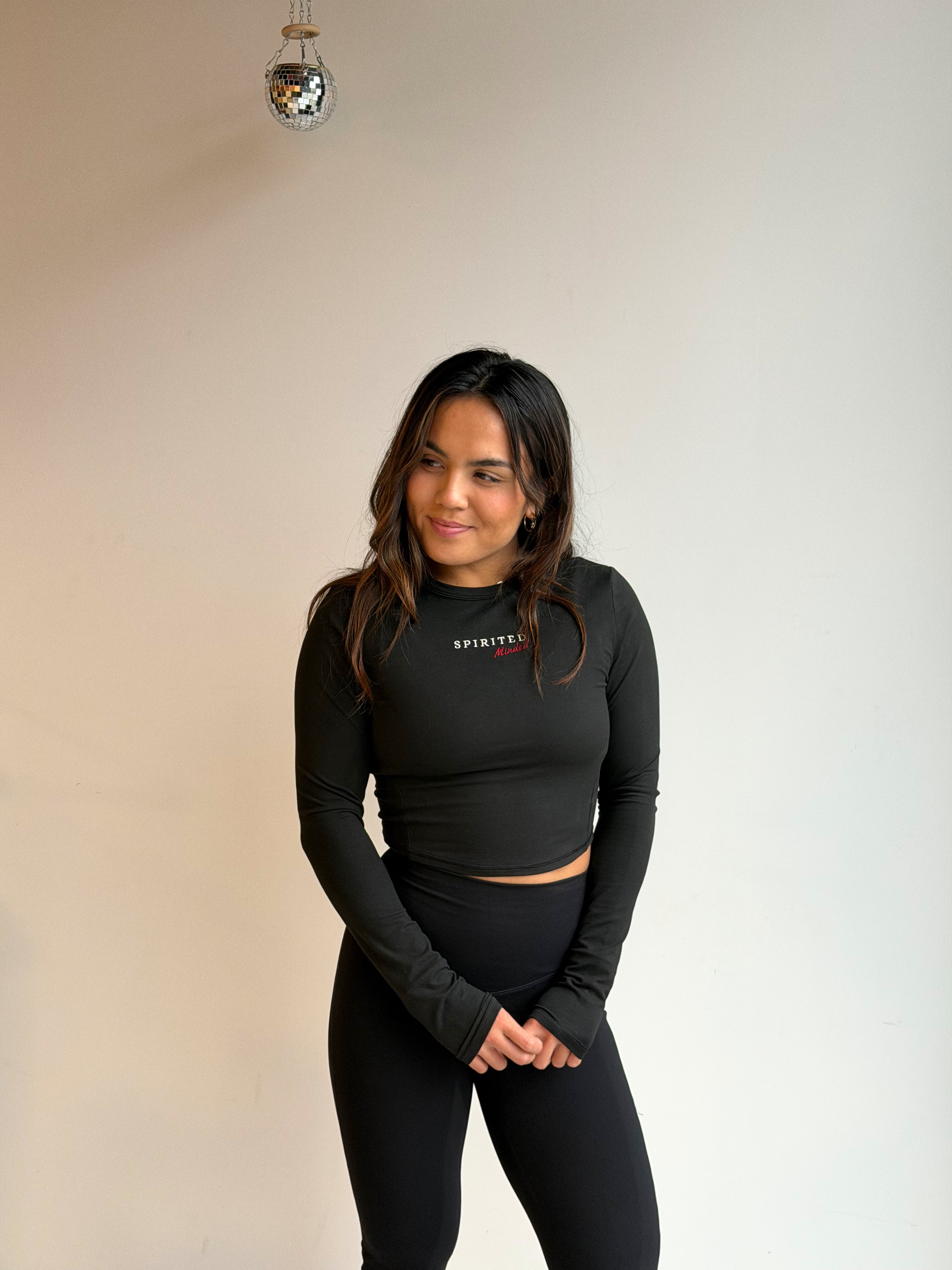 TOP MANCHES LONGUES "ESSENTIEL" NOIR