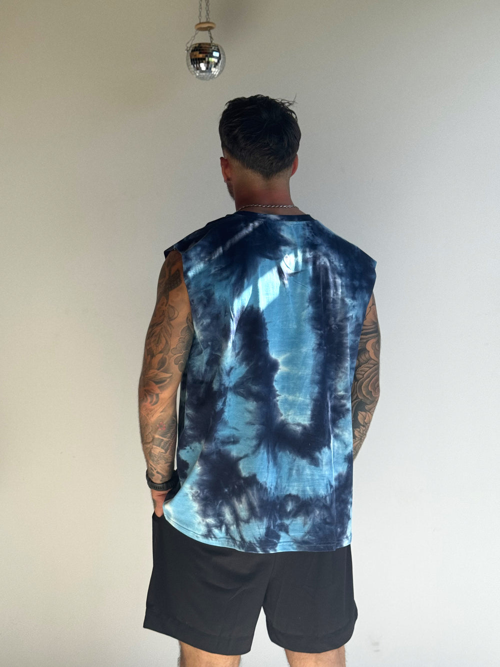TANK TIE & DYE SOLSTICE FLOW - BLEU