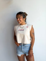CROP TOP DÉBARDEUR - BEIGE