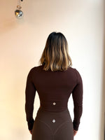 TOP MANCHES LONGUES "ESSENTIEL" - MARRON