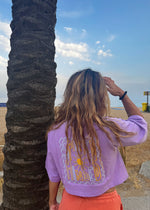 CROP TOP BRODÉ OVERSIZE SOLSTICE FLOW - VIOLET
