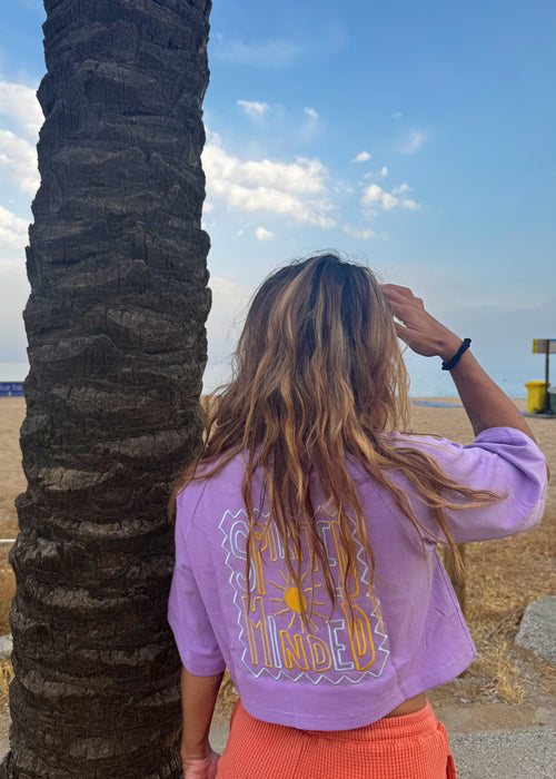 CROP TOP BRODÉ OVERSIZE SOLSTICE FLOW - VIOLET